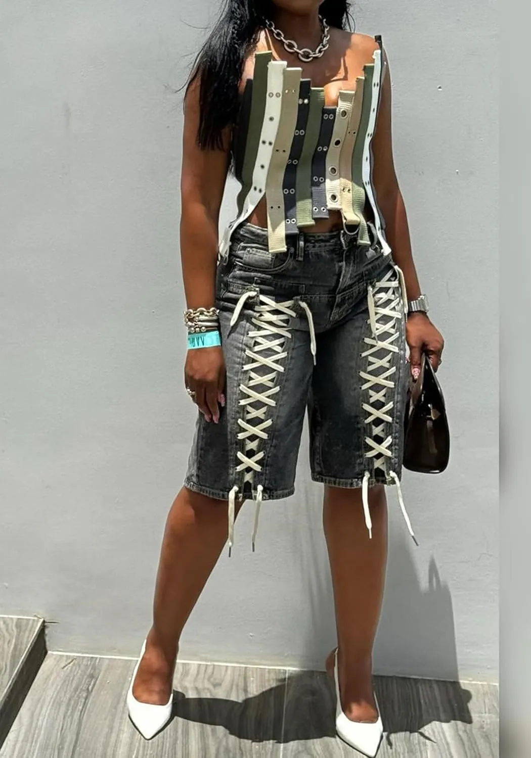 Women's Denim Bermuda Shorts Y2k Casual Baggy Shorts Jorts High Waisted Jean Shorts Streetwear