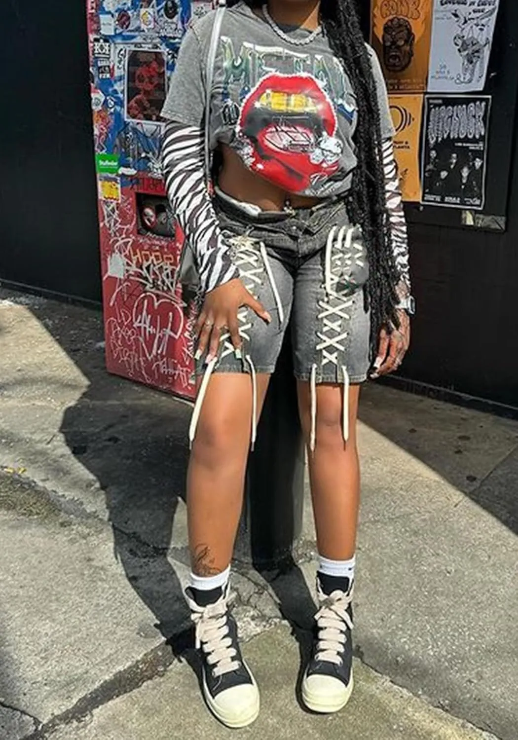 Women's Denim Bermuda Shorts Y2k Casual Baggy Shorts Jorts High Waisted Jean Shorts Streetwear