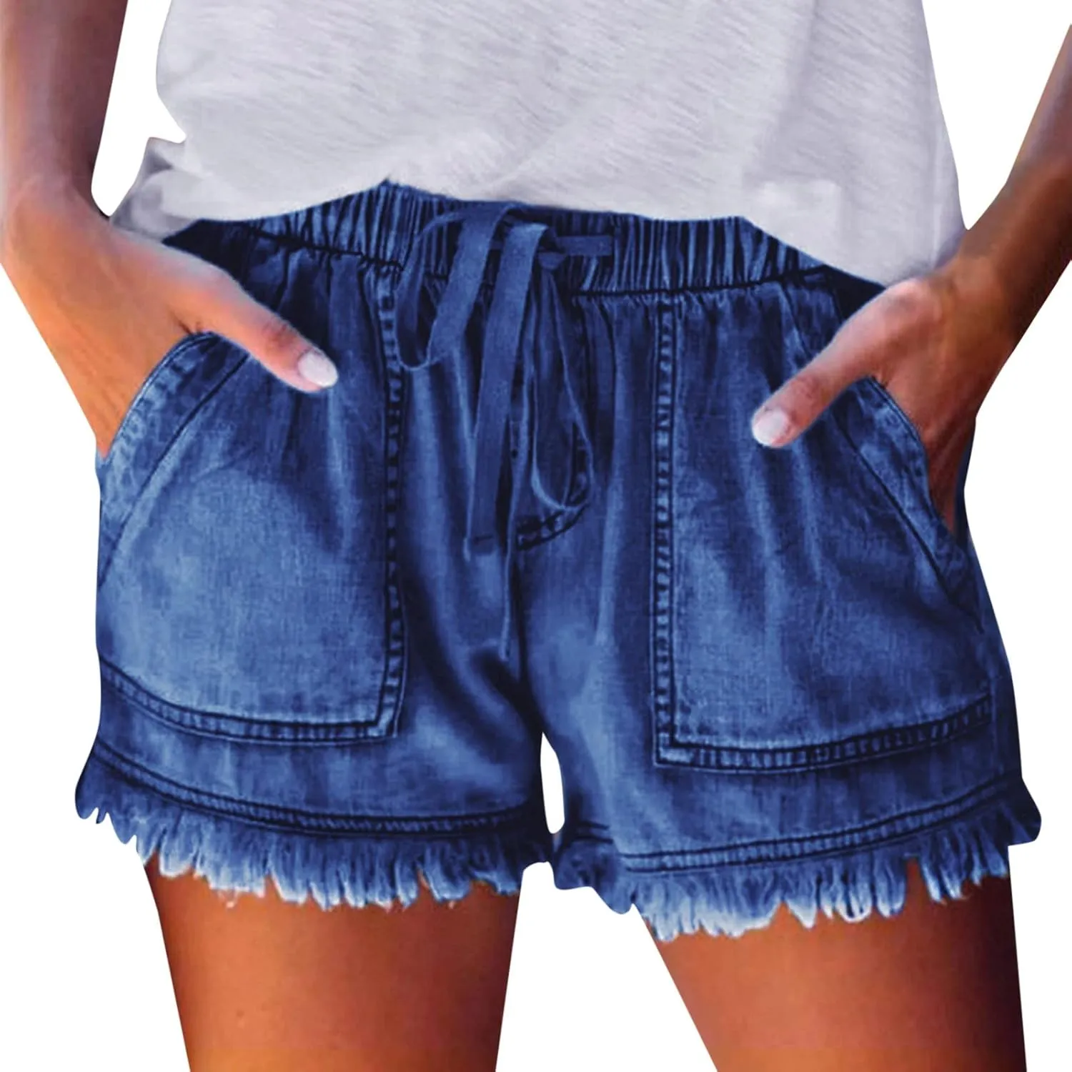 Women's Jean Shorts High Waisted Denim Shorts 2024 Casual Summer Shorts Distressed Cute Jean Shorts Bermuda Shorts