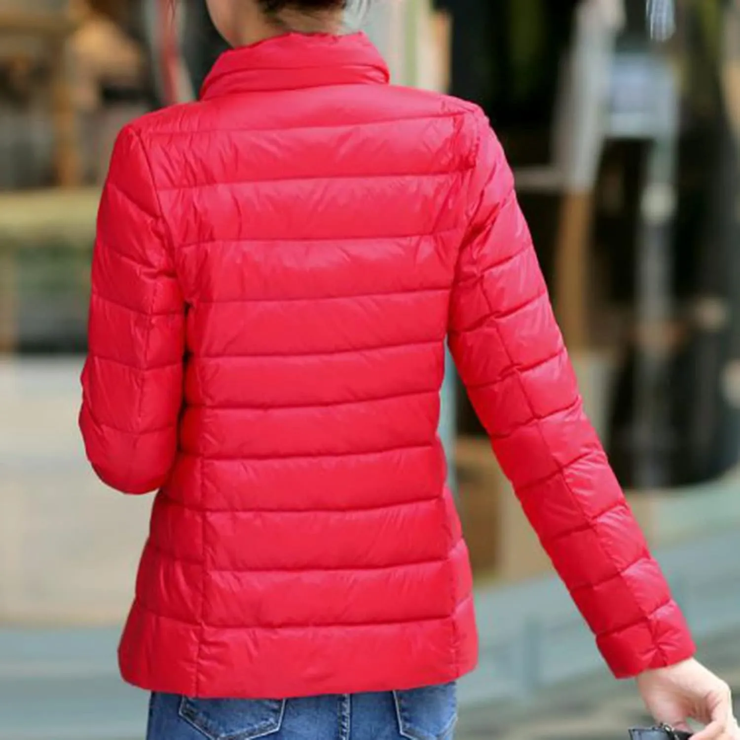 Women's Packable Quilted Jackets Lightweight Full-Zip Puffer Jacket Full Zipped Down Jacket Shakcets Winter Outfits