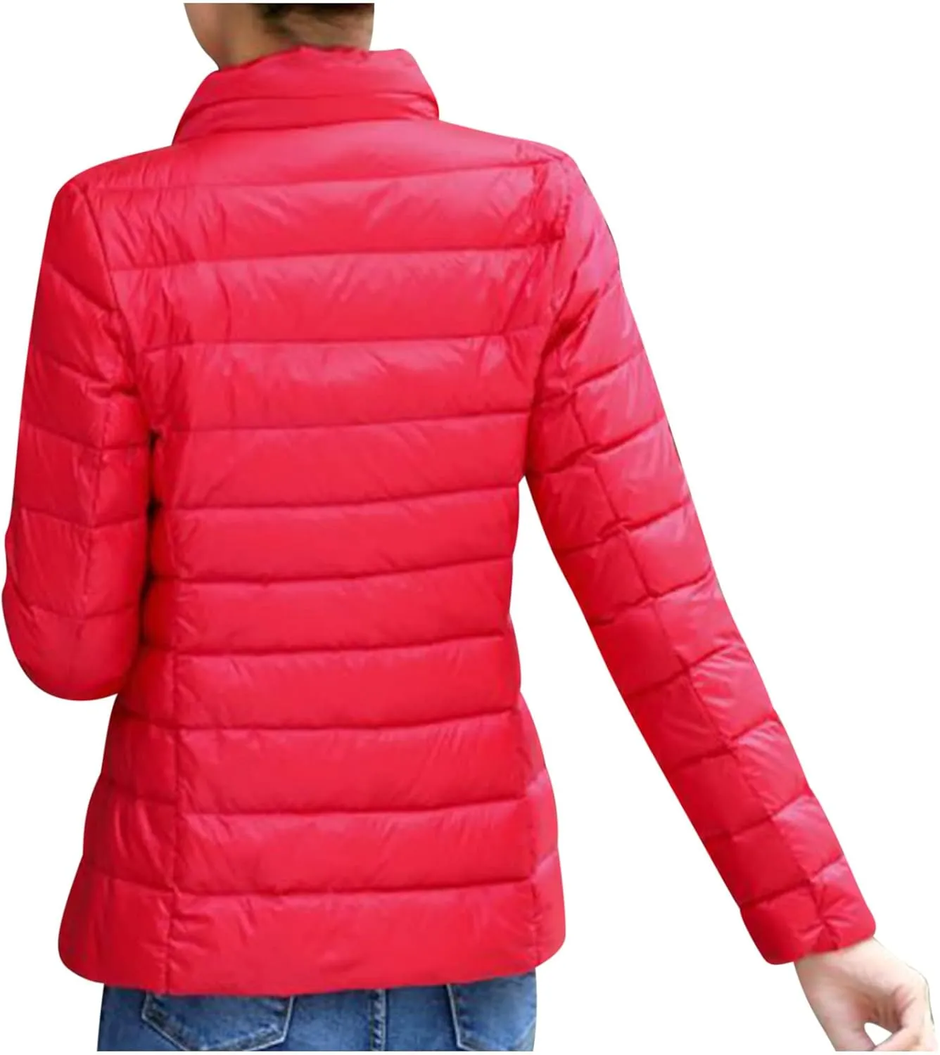 Women's Packable Quilted Jackets Lightweight Full-Zip Puffer Jacket Full Zipped Down Jacket Shakcets Winter Outfits