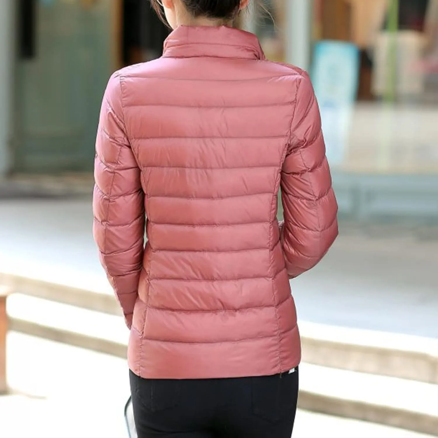 Women's Packable Quilted Jackets Lightweight Full-Zip Puffer Jacket Full Zipped Down Jacket Shakcets Winter Outfits