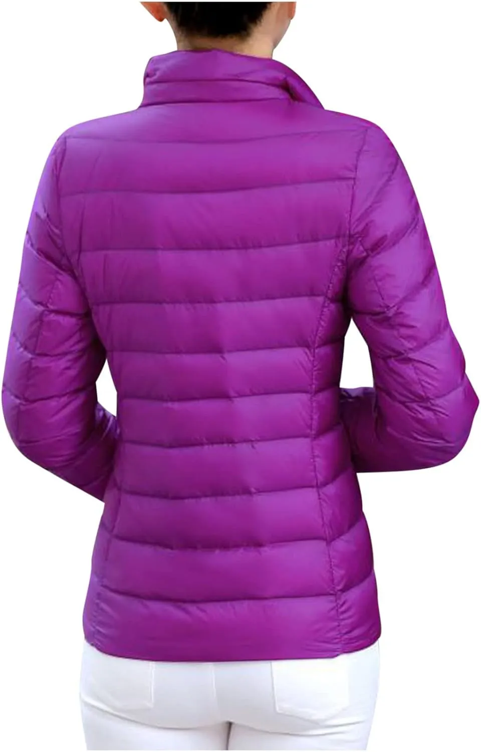 Women's Packable Quilted Jackets Lightweight Full-Zip Puffer Jacket Full Zipped Down Jacket Shakcets Winter Outfits