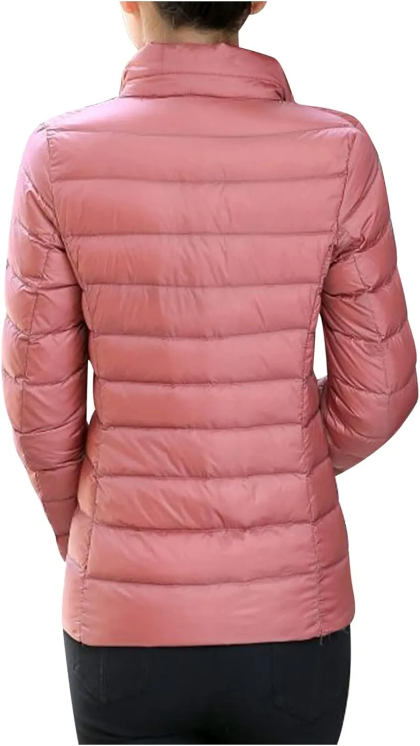 Women's Packable Quilted Jackets Lightweight Full-Zip Puffer Jacket Full Zipped Down Jacket Shakcets Winter Outfits