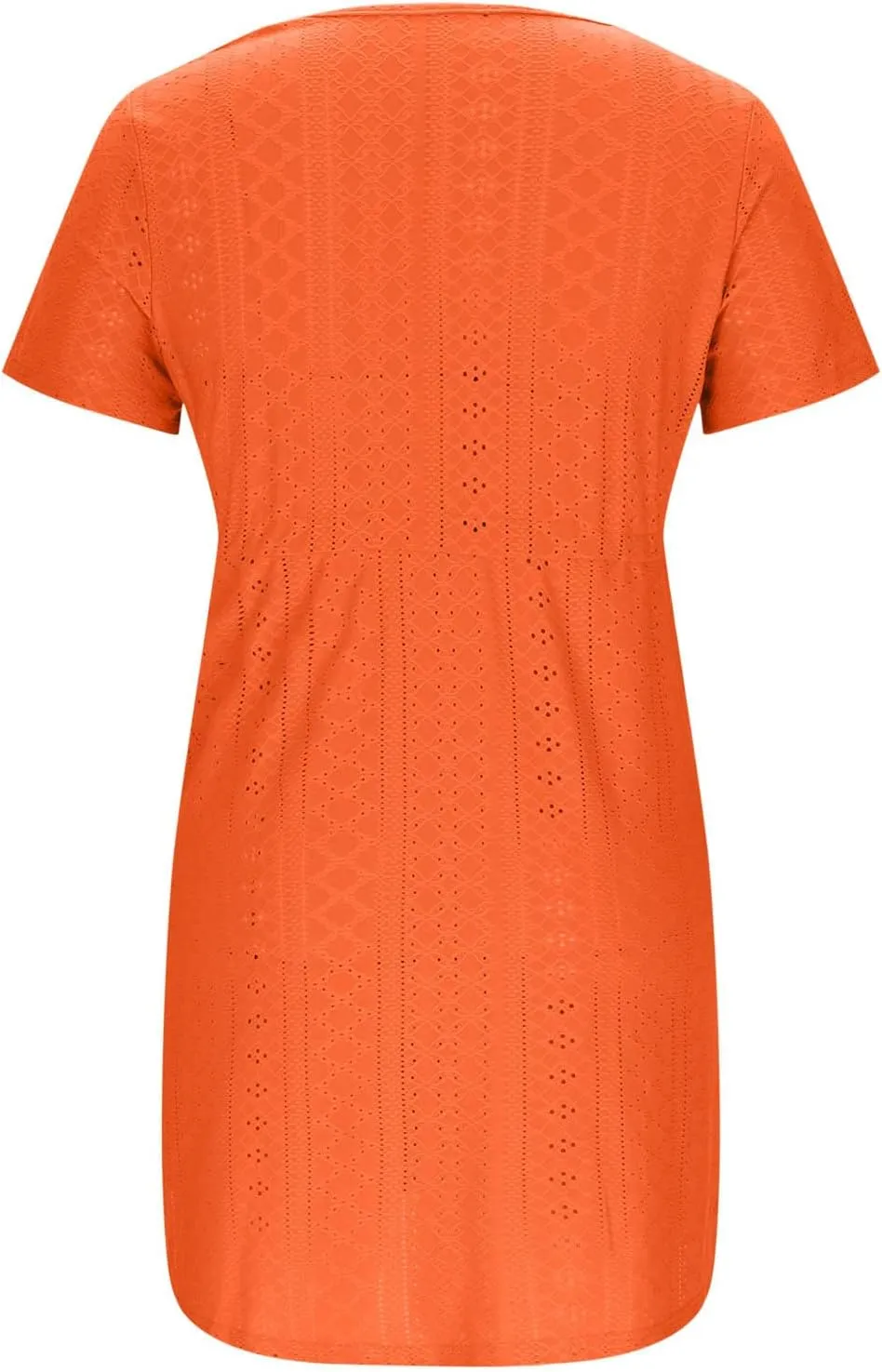 Womens Short Sleeve Dress Summer Casual Drawstring Waist Maxi Dresses Solid Trendy Vacation Rund Neck Short Dresses