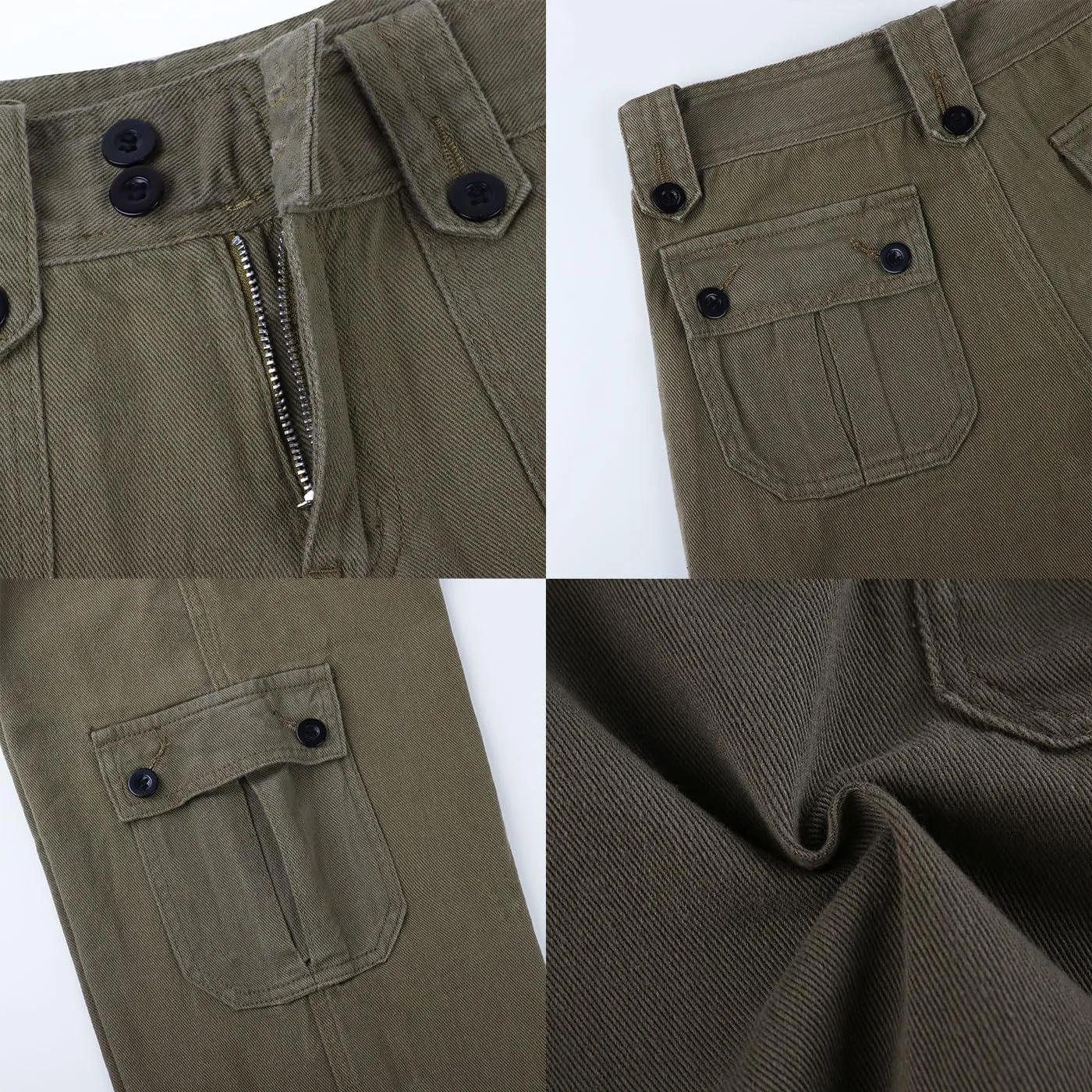Womens Straight Wide Leg Cargo Jeans Vintage Flap Pocket Cargo Pants Baggy Y2k Pants