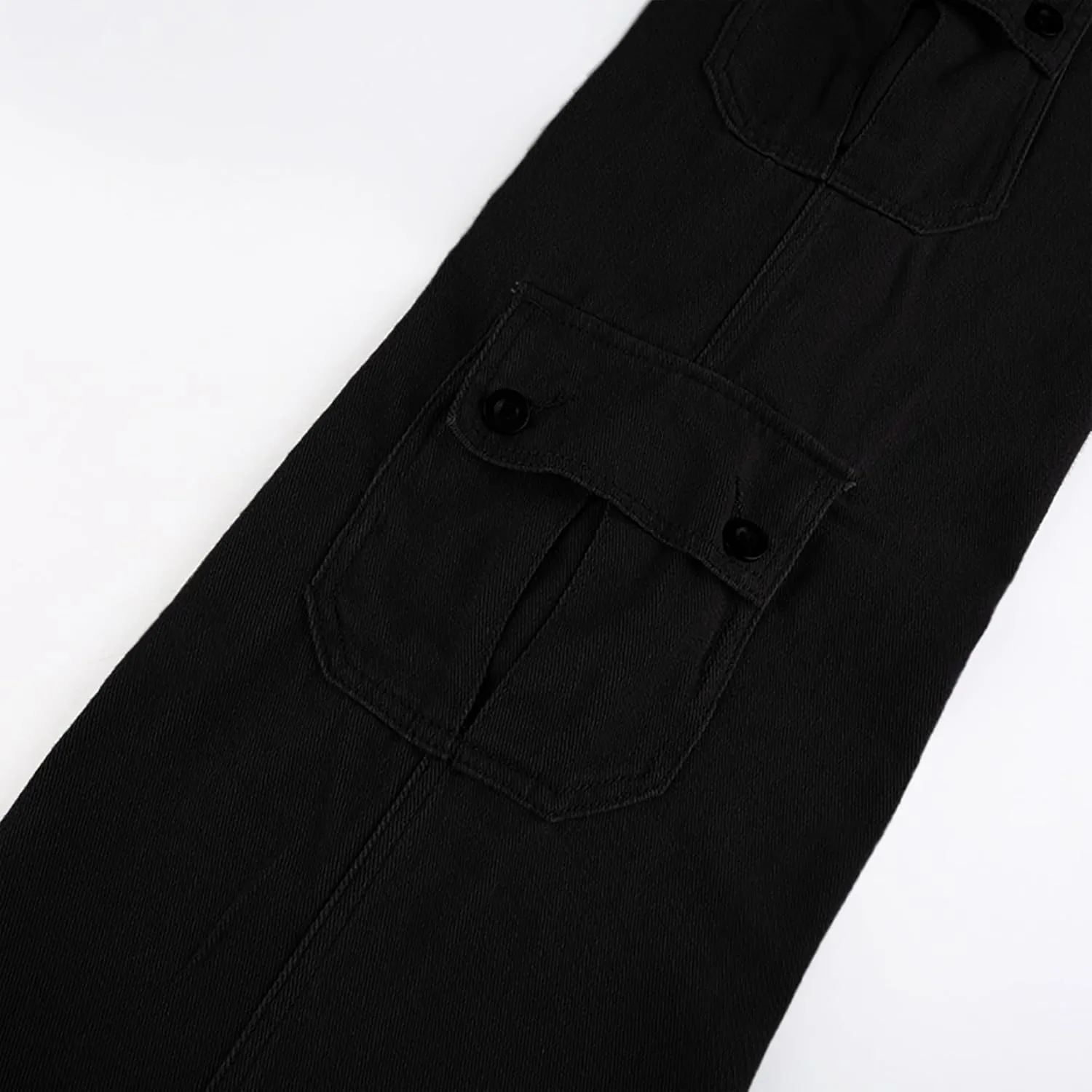 Womens Straight Wide Leg Cargo Jeans Vintage Flap Pocket Cargo Pants Baggy Y2k Pants
