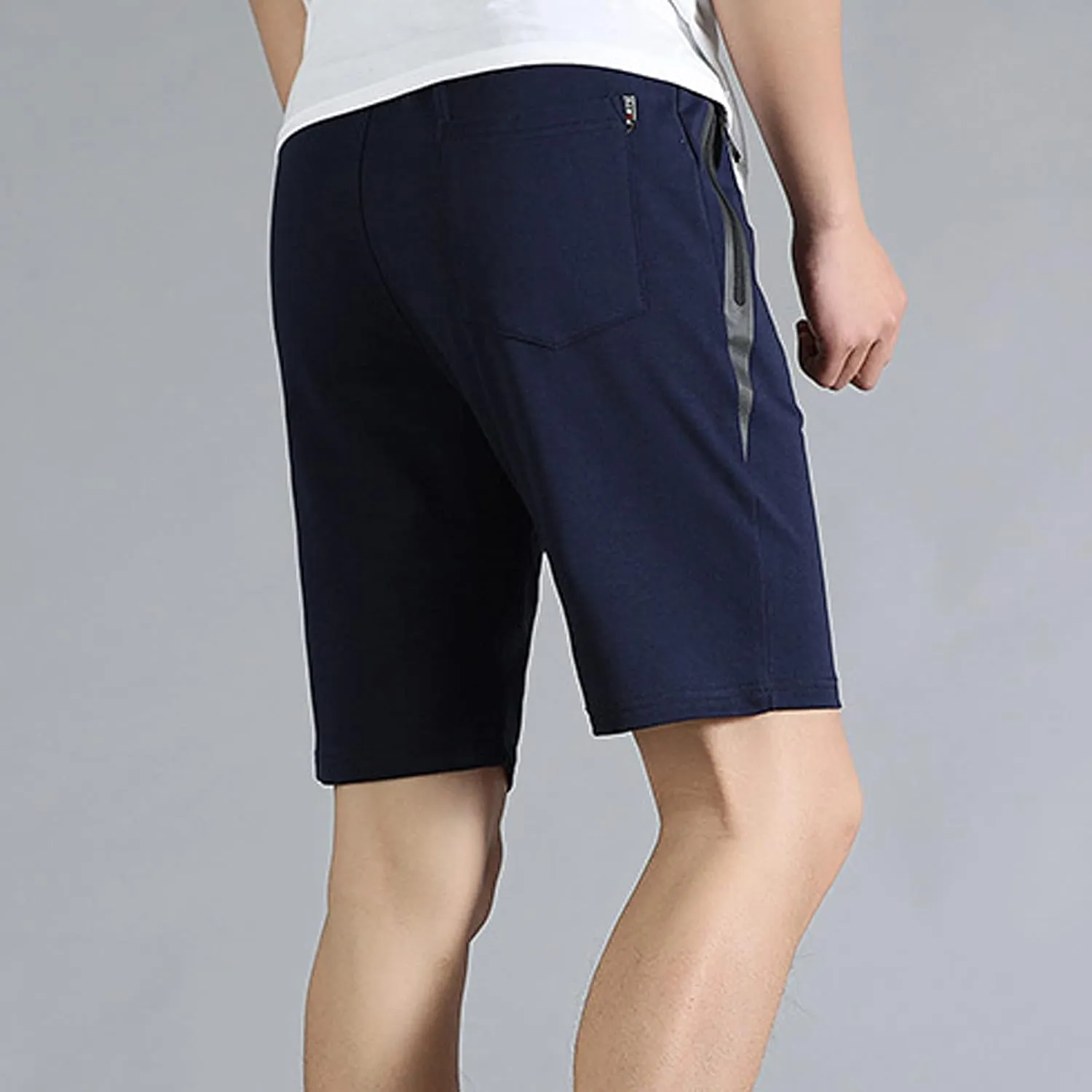 Ymosrh Men's Shorts Casual Quick Dry Lightweight Athletic Training Running Gym Workout Shorts with Zipper Pockets